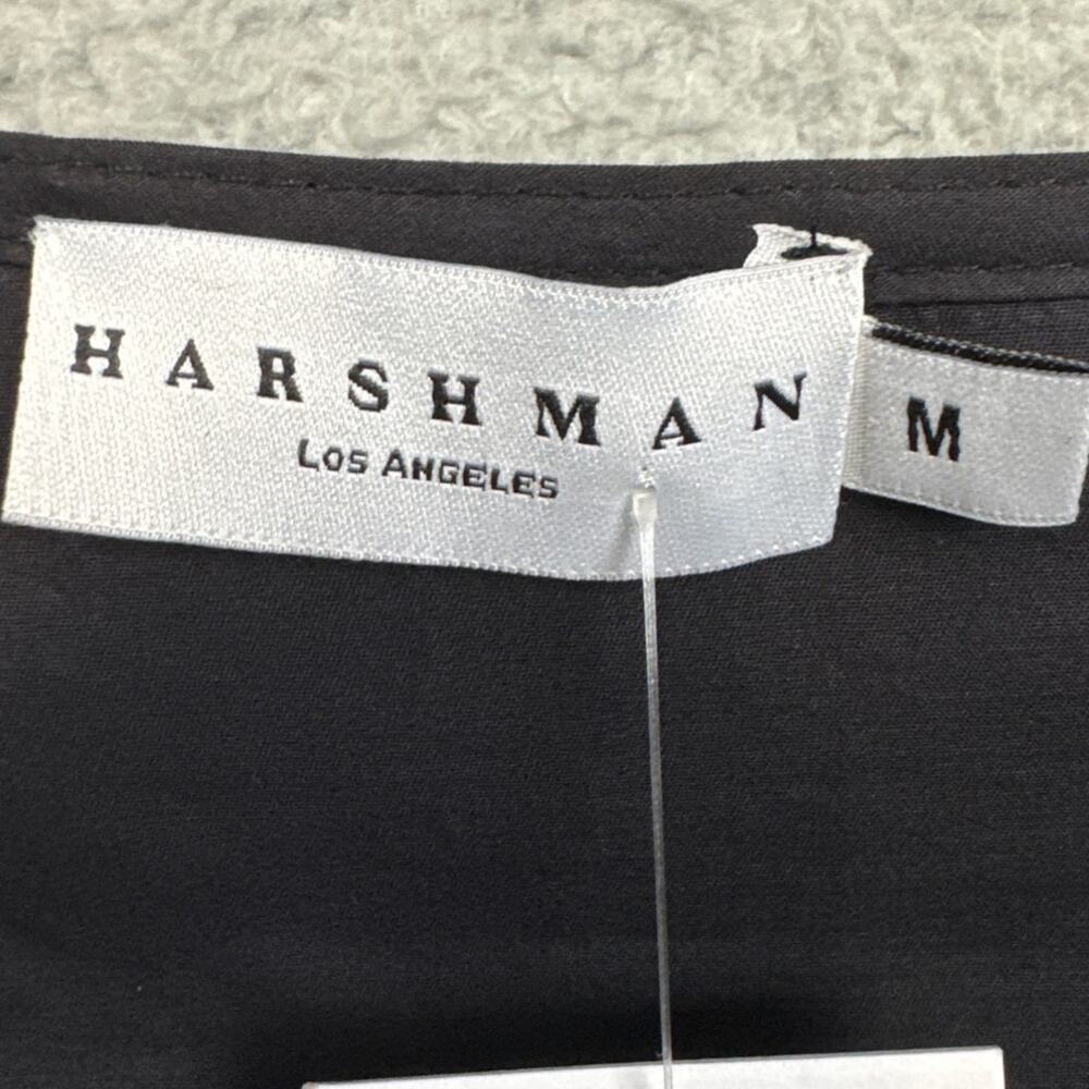 Harshman Belinda Midi Dress Black Brushed Cotton Minimalist Quiet Luxury NWT M - Picture 7 of 10